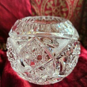 Vintage Leaded Crystal Bowl Vase